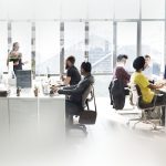 Diverse people working in the office